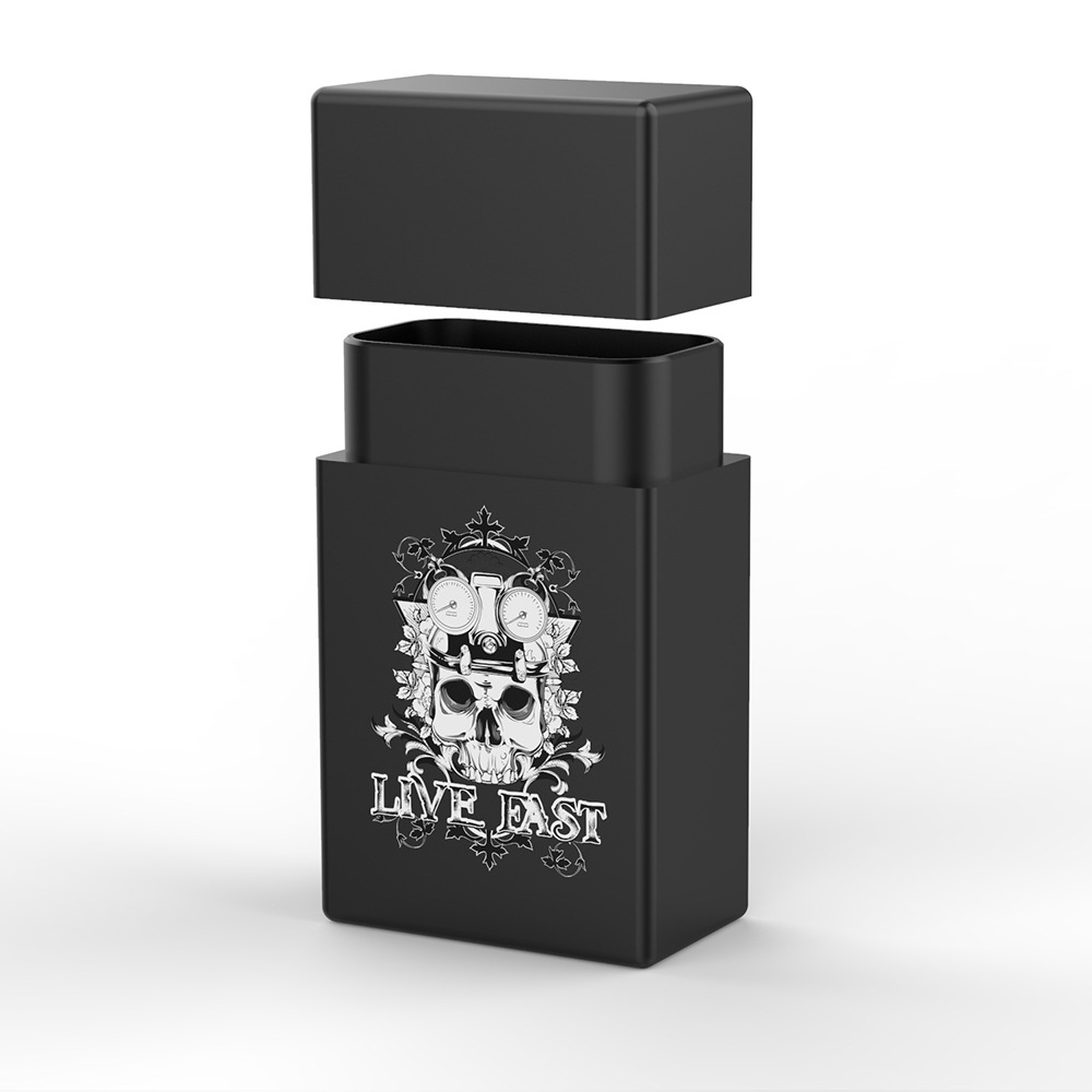 bossmaa 图案印花打标汽车钥匙屏蔽盒子铝合金属制品装饰盒长方形