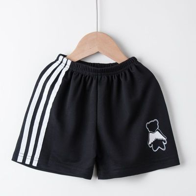 儿童冰丝棉麻三分热裤 夏季休闲三杆印花男女宝宝运动短裤小雏菊