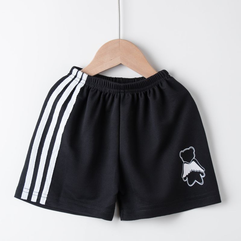 儿童冰丝棉麻三分热裤 夏季休闲三杆印花男女宝宝运动短裤小雏菊