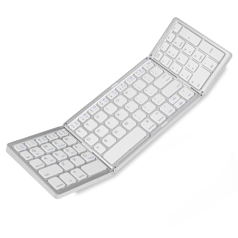 B089 triple plegable inalámbrico bluetooth conveniente teclado ultra delgado compatible multisistema tableta portátil tipo-c