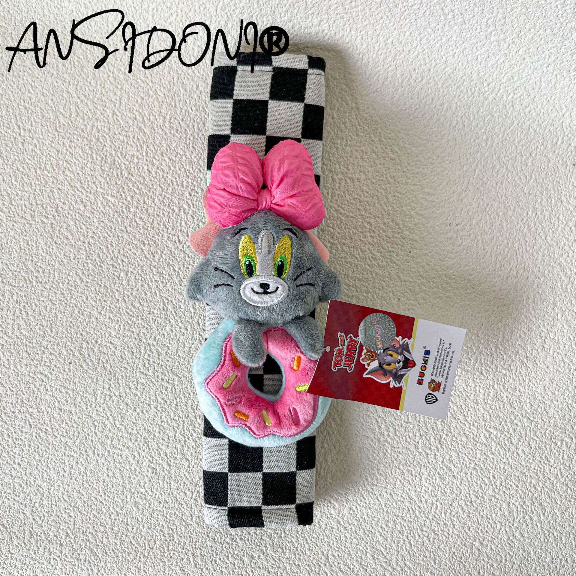 Cat and Mouse Car Safety Belt Shoulder Cover Protective Cover Advanced Cute Personality Decoration Car Plush Cute Women