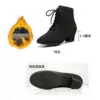 Black [straight rubber sole] 3.5 cm plus velvet -
