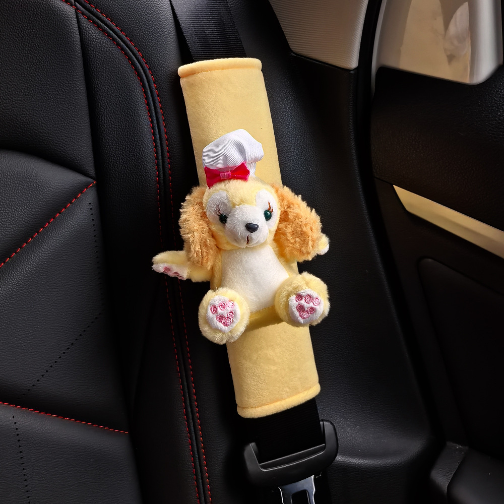 Protector de Hombro para Cinturón de Seguridad de Peluche Decorativo para Automóvil