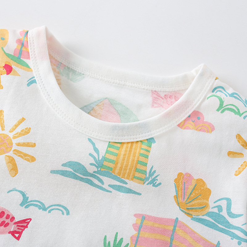 Malwee traje para niñas verano nuevos pantalones de manga corta casuales para niños europeos y americanos Ropa infantil de estilo occidental traje de dos piezas