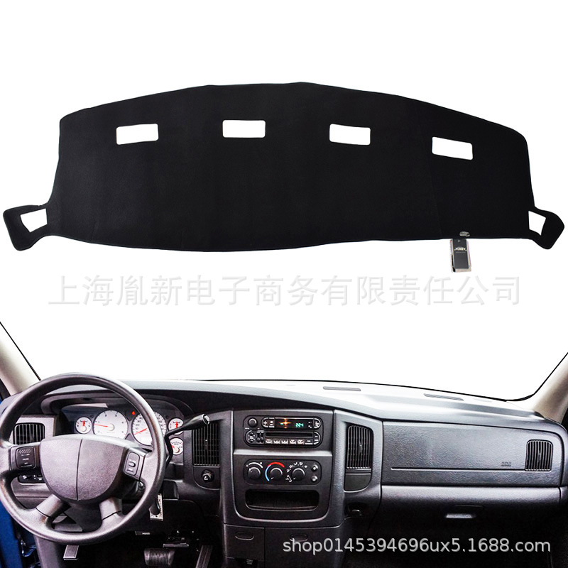 Xukey Is Suitable for Dodge Ram Black Dashboard Cover, Sun Protection Mat, Dashboard Protective Cover