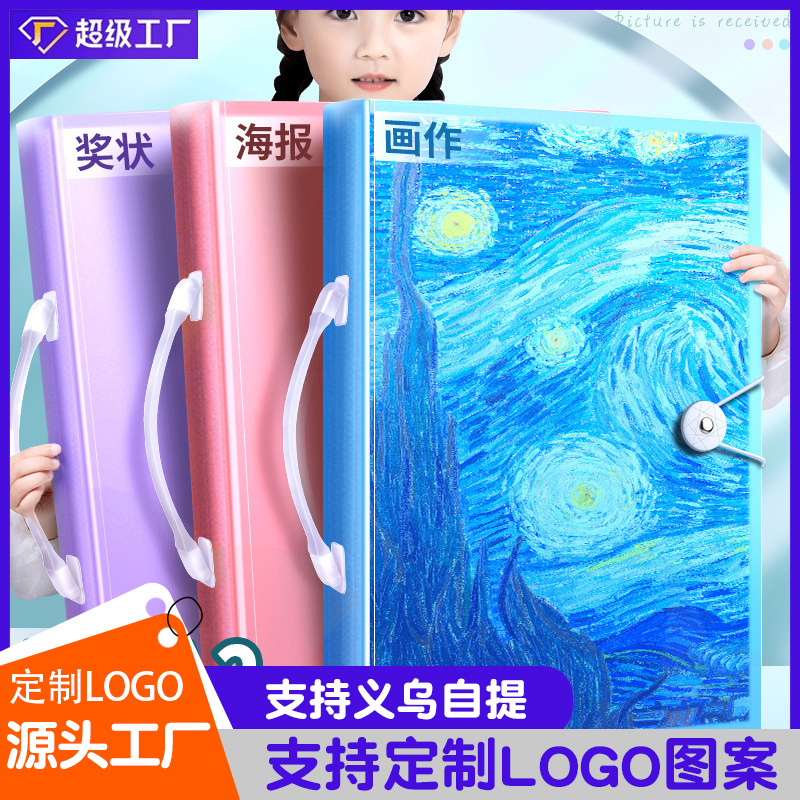 A3 álbum personalizado niño niña ocho bocetos de pintura libro de pintura 4 cartera abierta organizar datos de pintura