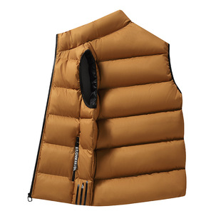 Vest Men's Autumn and Winter Men's Thickened Collar Cotton Vest Youth Cardigan Outdoor Casual Warm Waistcoat Men's Clothing