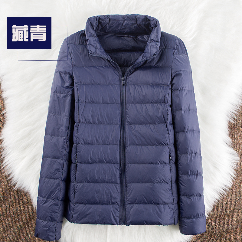 2023 New Style Large Size Lightweight Down Jacket with Vertical Collar Women's Thin Autumn and Winter Inner Light Fashionable Short Jacket