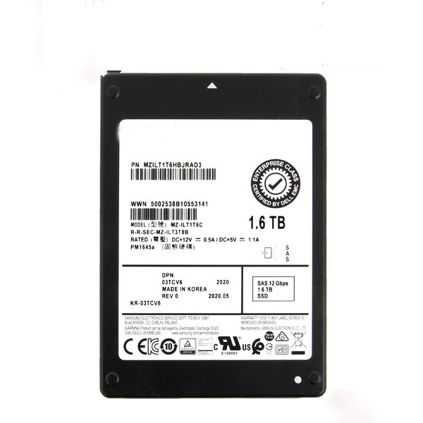 Оригинал 08vvrp 1.6TB SAS 12GBPS запись-ориентированный 2.5-дюймовый внутренний SSD
