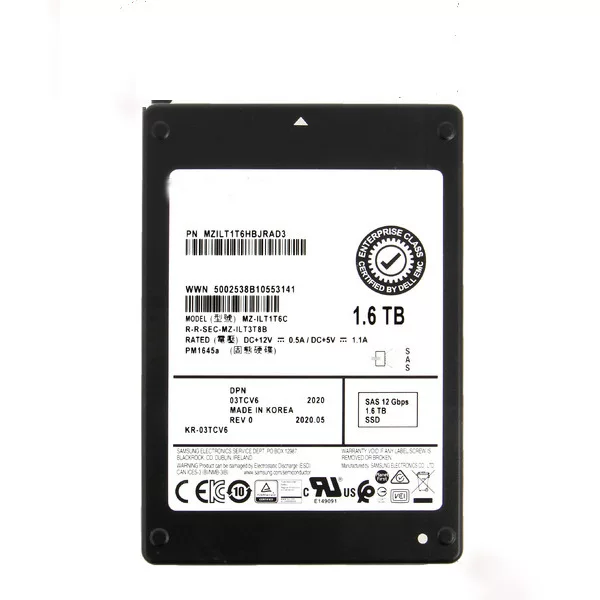Оригинал 08vvrp 1.6TB SAS 12GBPS запись-ориентированный 2.5-дюймовый внутренний SSD