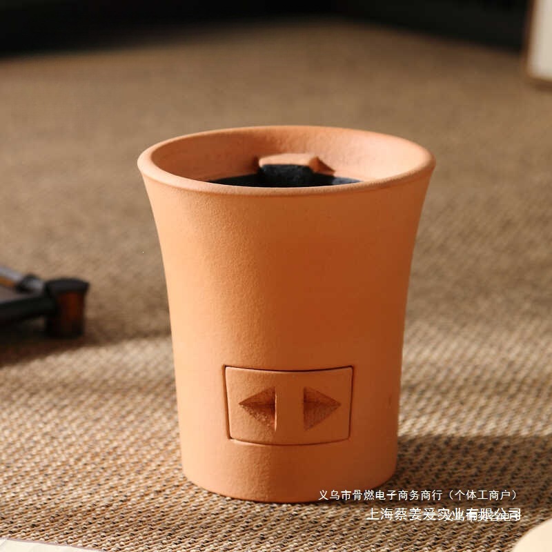 Tea brewing pot, Chaozhou sand-leaf charcoal stove, dual-use small water pot, charcoal fire stove, charcoal tea stove, olive red clay wind stove