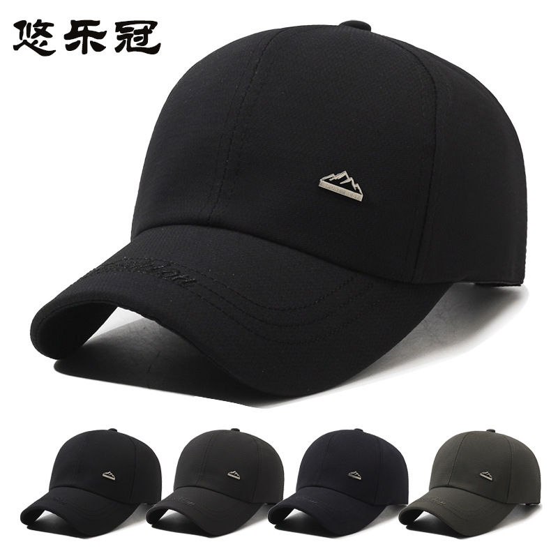 棒球帽子老年硬顶休闲简约中老年潮流秋冬新款帽子男士防晒鸭舌帽|undefined