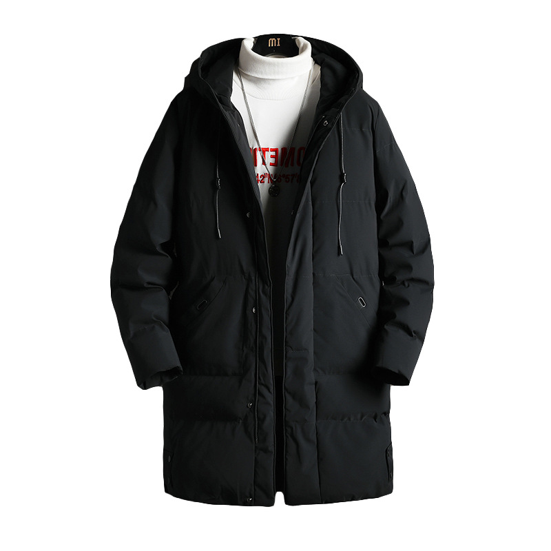 Juventud más tamaño engrosado cálido abrigo de algodón acolchado resistente al frío para hombres