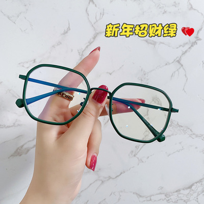 Retro literature Spectacle frame Little face Box Metal frame Frame men and women currency TR90 Blue light Eyeglass frame