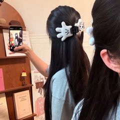 可爱米奇小手抓夹ins风毛绒立体公仔创意发卡手掌卡通