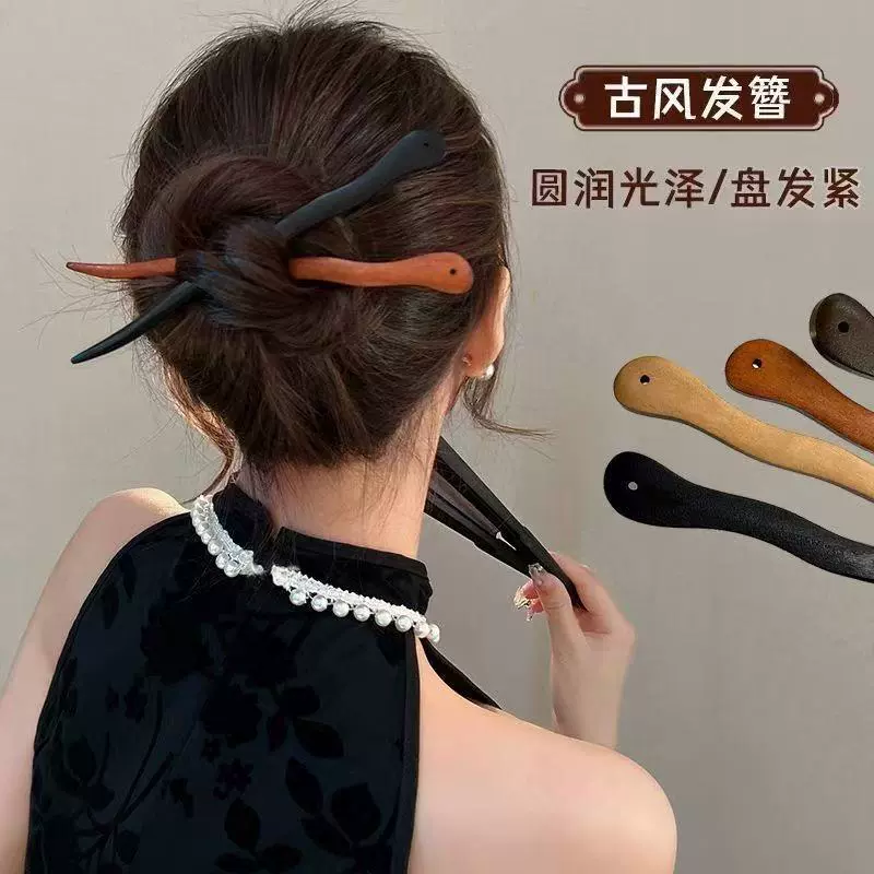 Новая заколка для волос в китайском стиле, простая искусственная заколка из персикового дерева, ниша, индивидуальный дизайн, заколка для волос, национальный тренд, ретро, ​​элегантные аксессуары для волос