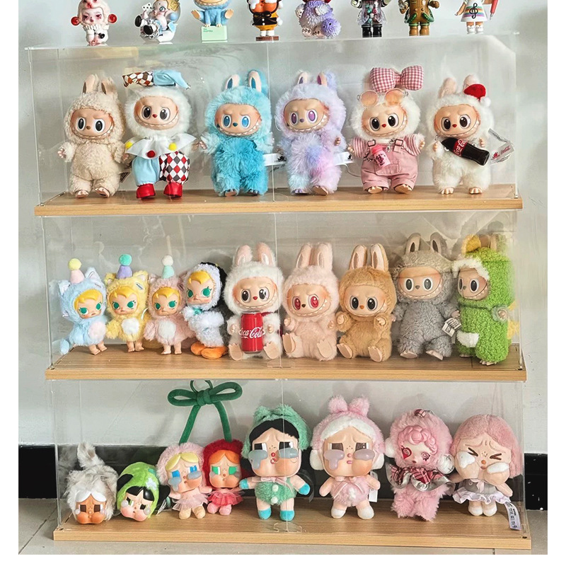 Labubu ラブブ収納ボックスバブルマートぬいぐるみビニールフェイス人形ブラインドボックスディスプレイキャビネット収納ラック|undefined