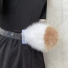 [Flapping Motor Rabbit Tail] White + Brown