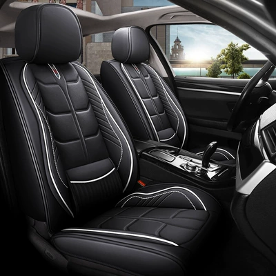 Sylphy Harvard H6H2 Sagitar Lavida — Seat cushion, seat cover - 2123-waistrest-black-and-white-single-seat