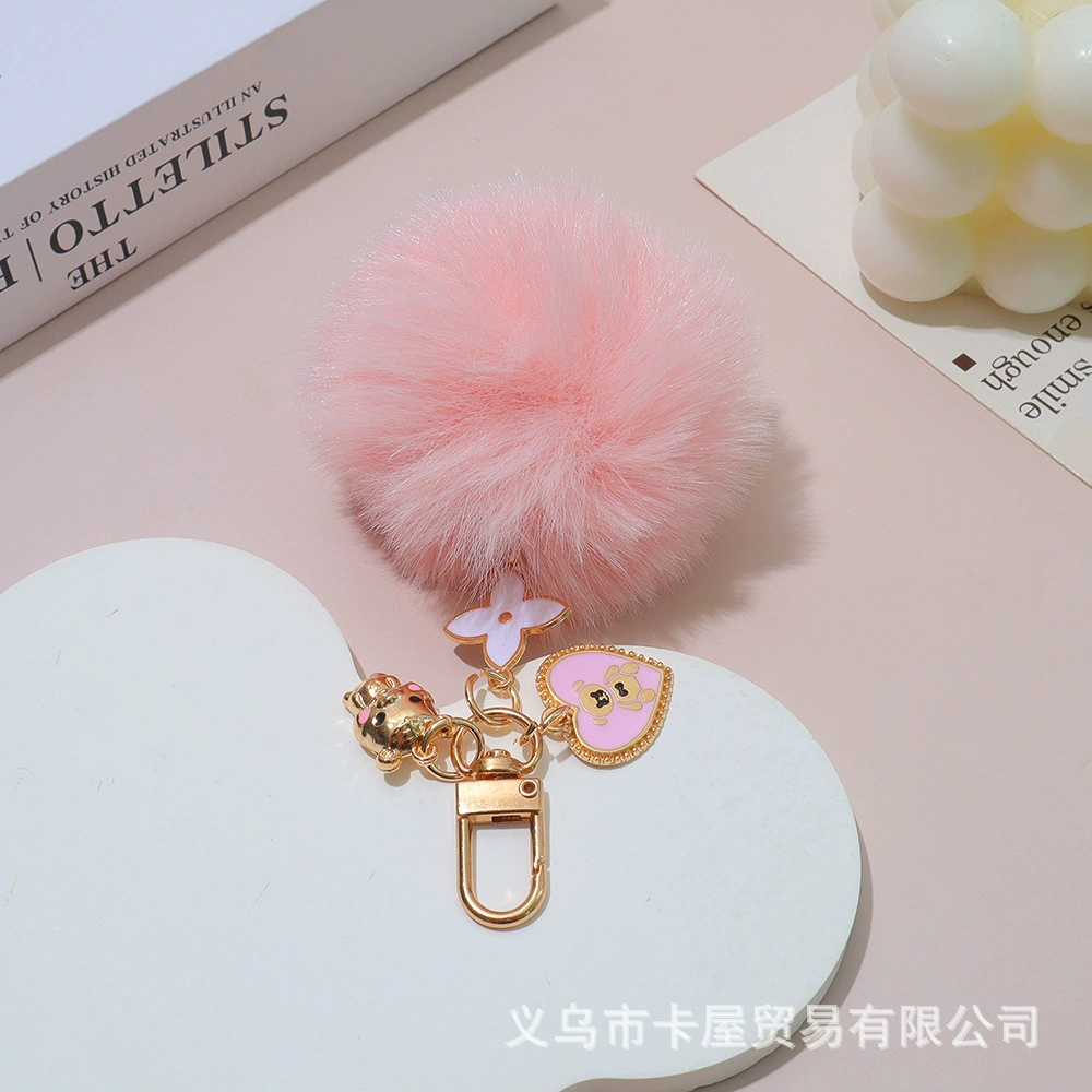 Creative cute keychain, protective case, accessory, mobile phone, with little bears