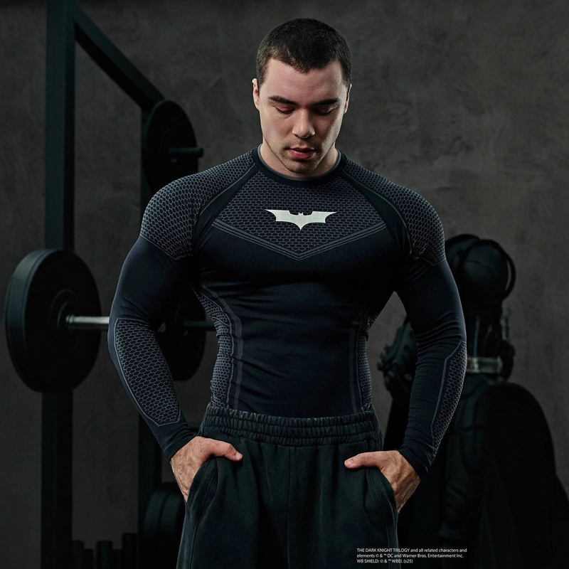 Youngla American Style New Men's Tight-Fitting T-Shirt Jogger Sports Fitness Running Training Quick-Drying Printed Long Sleeves