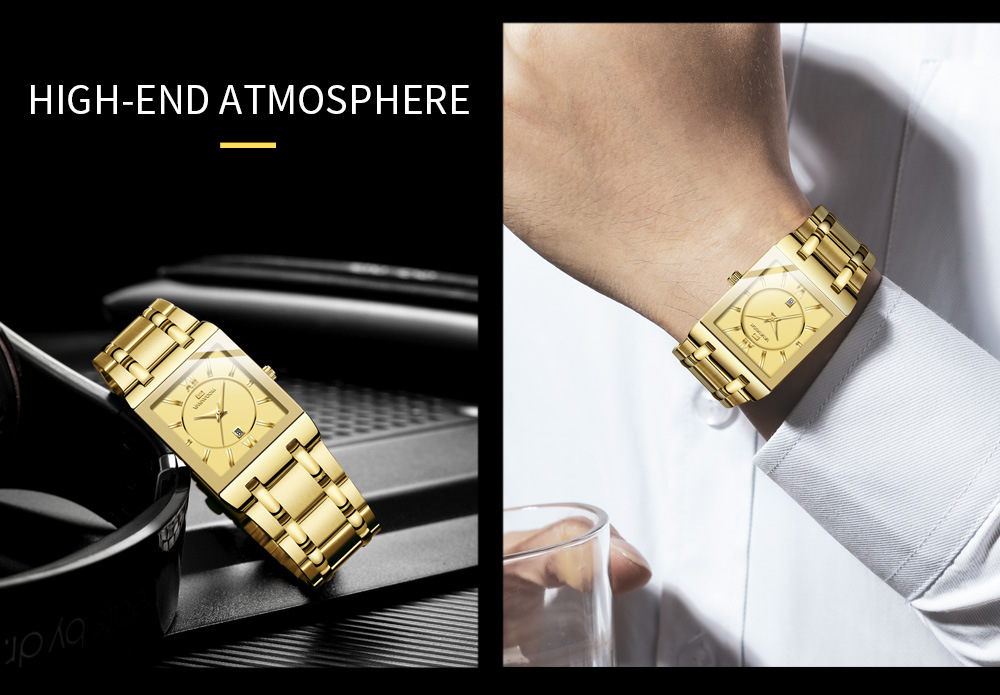 145g Weight Tempered Glass Mirror Material Stainless Steel Strap Material Watch Classification Number Display Type Double Side Snaps Buckle Style Square Dial Shape Daily Occasion Quartz Movement Geometric Pattern Men's Gender Business Style Business Geometric Double Side Snaps Quartz Men's Watches 7