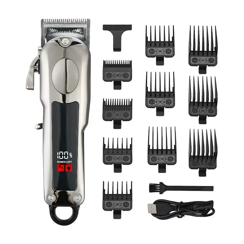 LED数显充电式理发器数显电推剪家用专业发廊理发推子