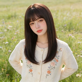 假发长卷发;假发马尾;长直发假发