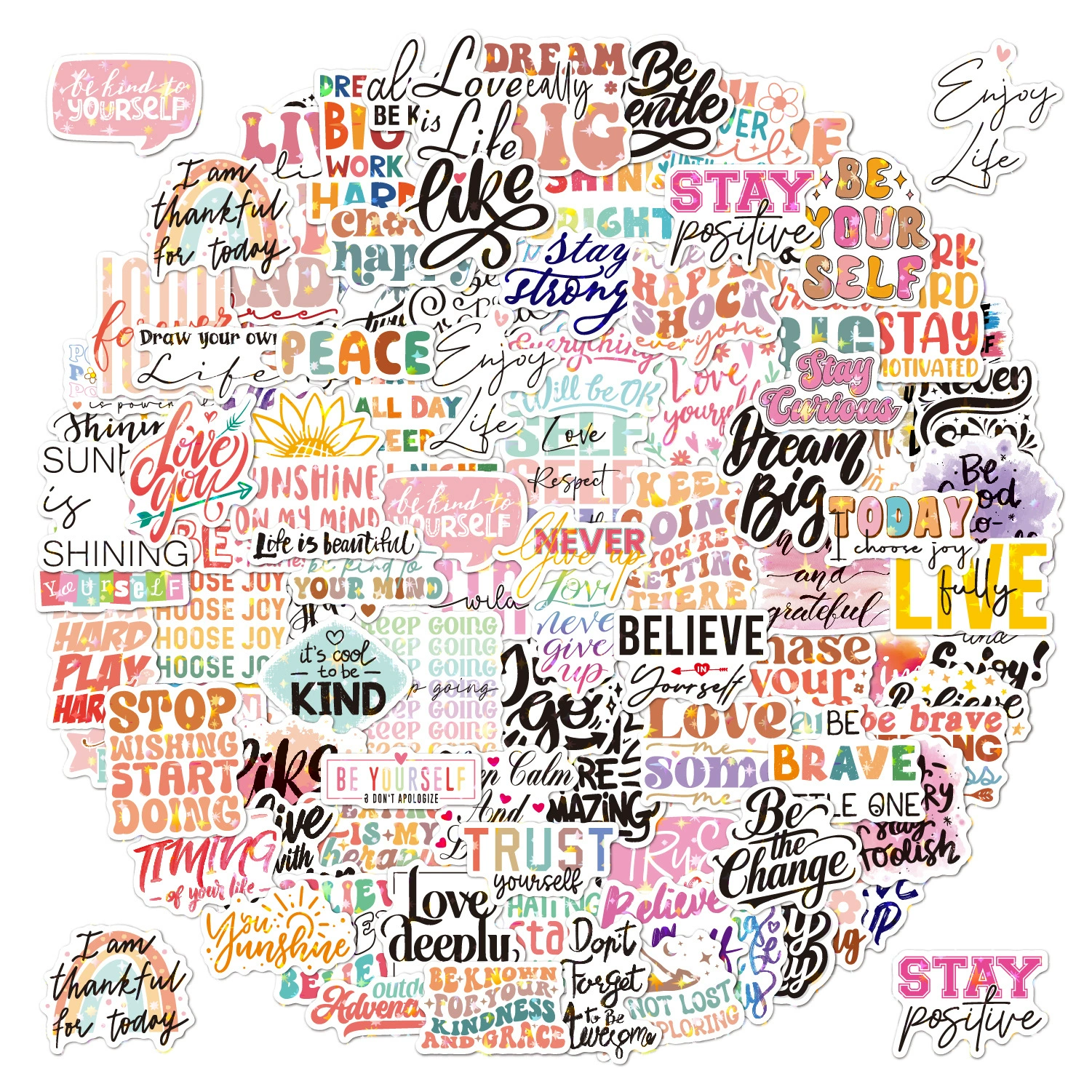 Английская мотивационная наклейка 100 лазерных звезд блестящие стаканы для воды для украшения компьютера diy водонепроницаемый багаж наклейки