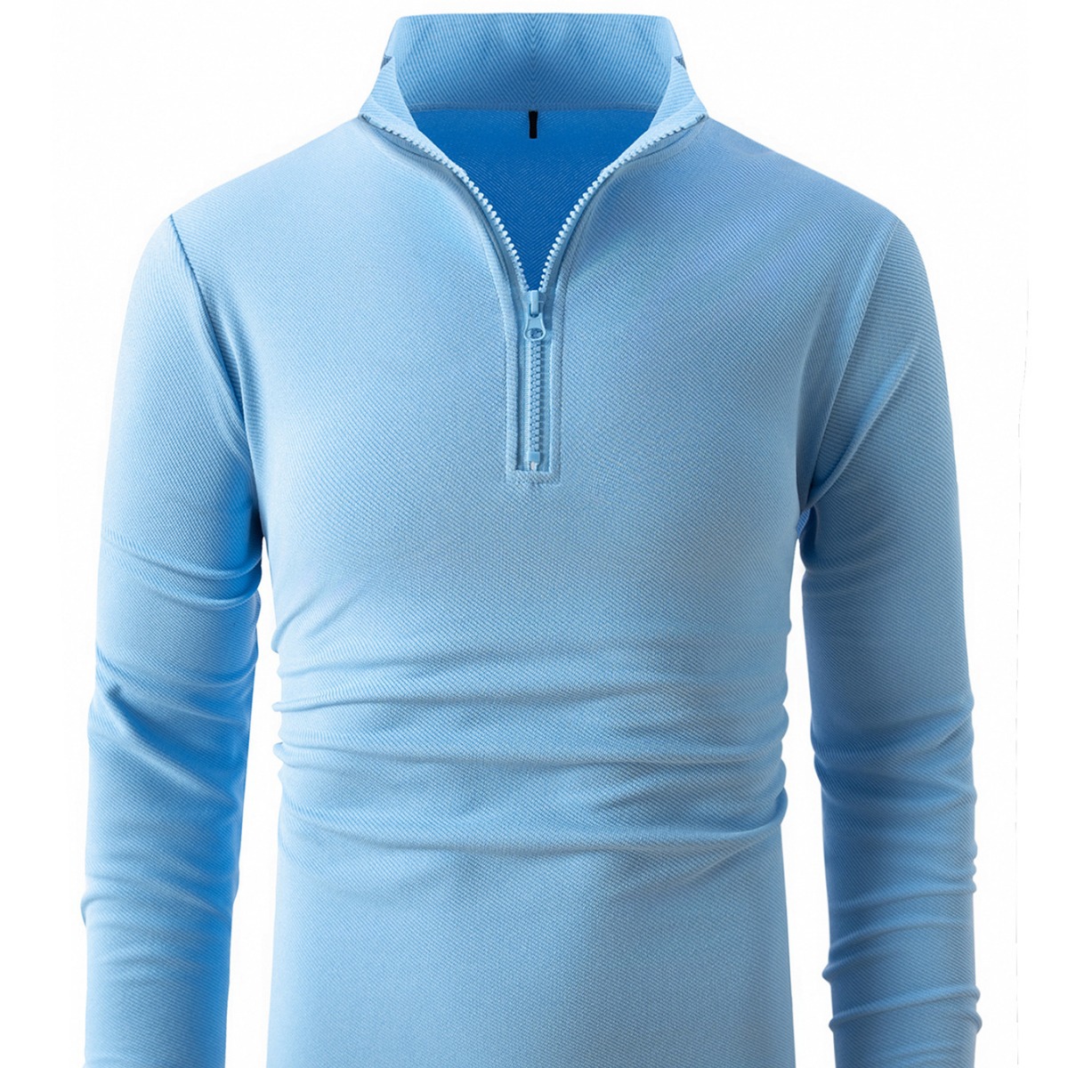 Europa y América ins transfronteriza 2023 Verano venta rápida Amazon Polo cremallera manga larga hombres deportes Polo camisa