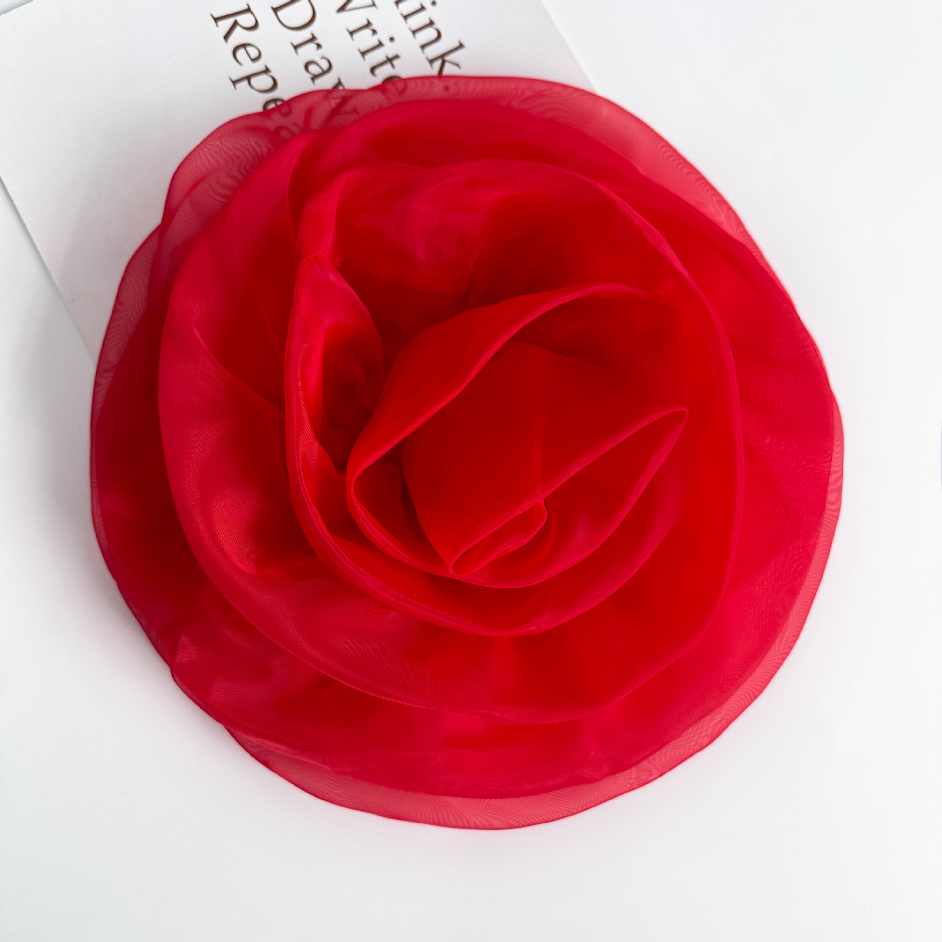 3D ogan camellia hecha a mano DIY material de decoración de cabello vestido de boda vestido de baile accesorios de ropa de espectáculo