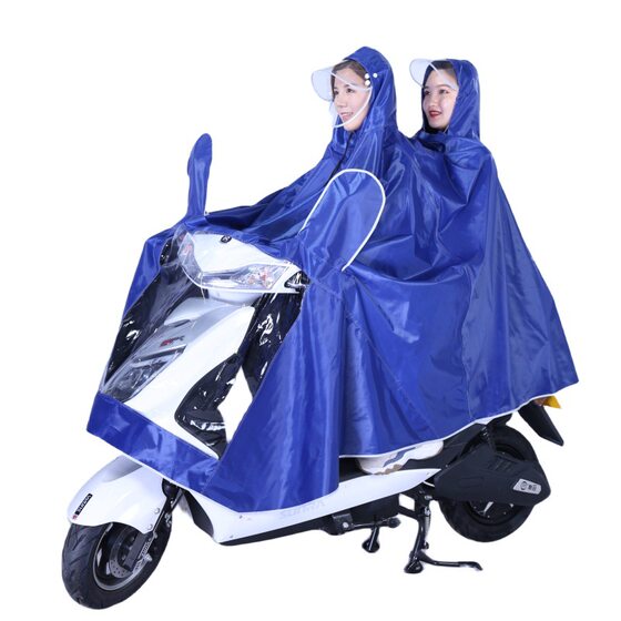 Electric Car Raincoat Thickened Long Anti-rainstorm Single Double Motorcycle Poncho Riding Battery Car Shangqiu Raincoat