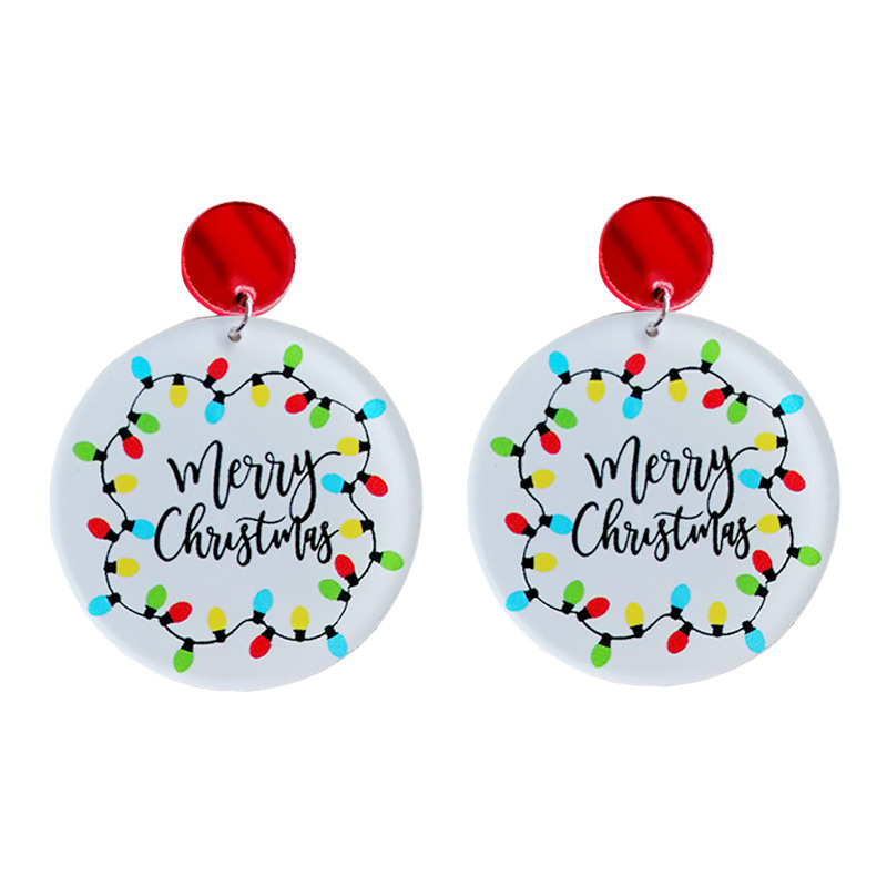 Fashion Lips Letter Arylic Stoving Varnish Christmas Womenu0027S Drop Earrings 1 Pair