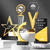 New zinc alloy trophy gold, silver, copper medal creative engraving outstanding employee high -end atmospheric team annual trips