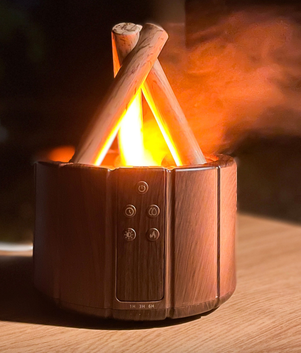 Humidificador de aromaterapia con llama, luz creativa de ambiente para el hogar, humidificador ultrasónico de aromaterapia de escritorio, instrumento de hidratación, nuevo estilo