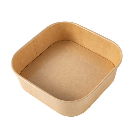 Thickened wholesale disposable lunch box square paper bowl fitness meal take-out packing box food packaging snack box