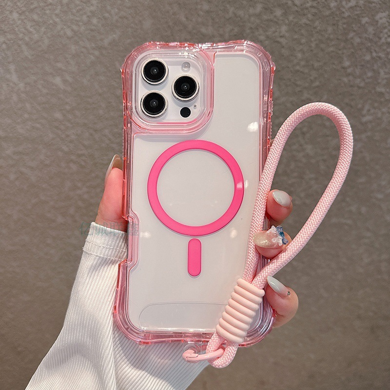 适用苹果17promax透明磁吸手机壳iPhone17air三合一防撞16E挂绳壳|undefined