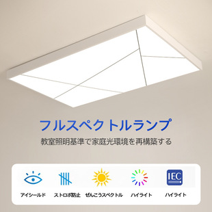 Japanese Standard Square Ultra-Thin Spectrum Japanese V Ceiling Light Led Ceiling Light Wood Grain Pse Bedroom Light Full