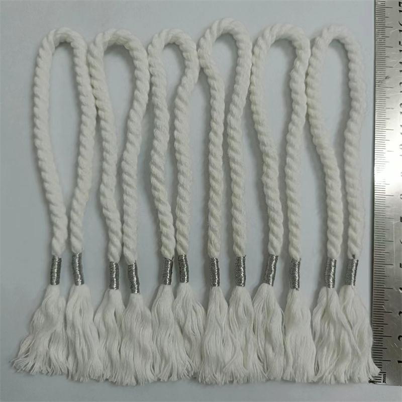 厂家直定绳尾绕银丝线流苏穗子棉绳扭绳尾手工缠线杭州上海荆州南