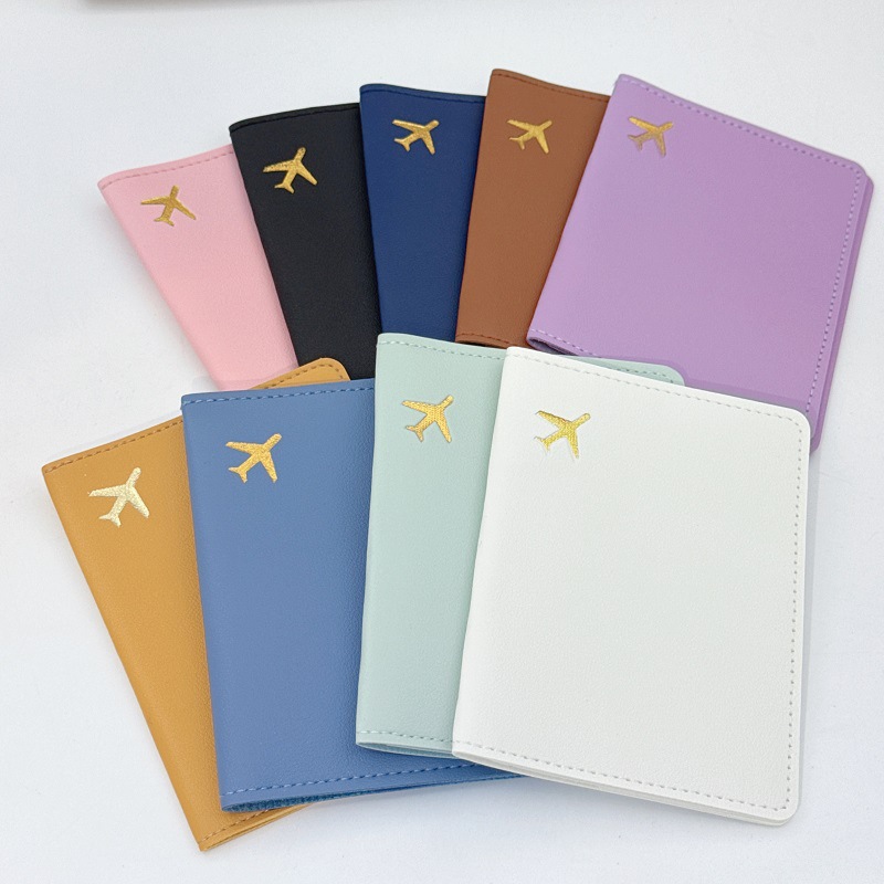 Leather Passport Holder Protective Cover, Thickened Travel Card Holder, Portable Document Holder, Airplane Card Holder, Luggage Tag, Passport Storage Bag
