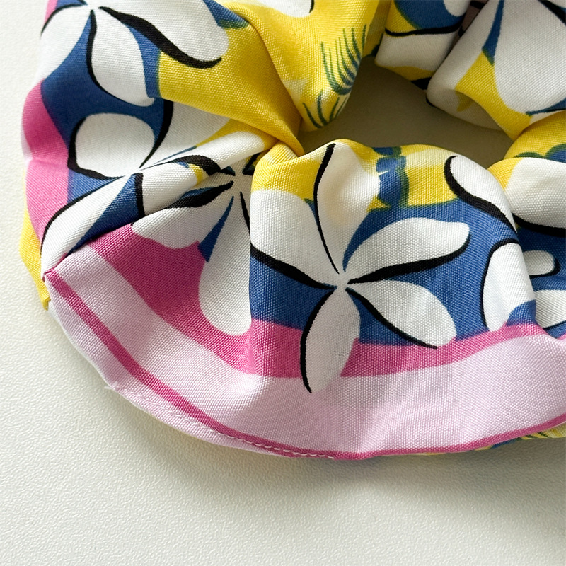 10g Weight Hair Tie Hair Accessories Type 1 Piece Quantity Daily Occasion Flower Pattern Women's Gender Handmade Design Vacation Style Women's Casual Vacation Flower Cloth Printing Handmade Hair Tie 5