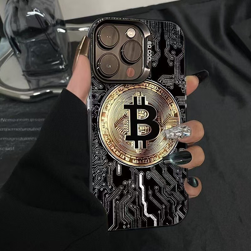 Bitcoin Is Suitable for Apple 15 Pro Max Cross-Border Phone Cases, iPhone 16, European and American 17 Pro, and Brings Prosperity
