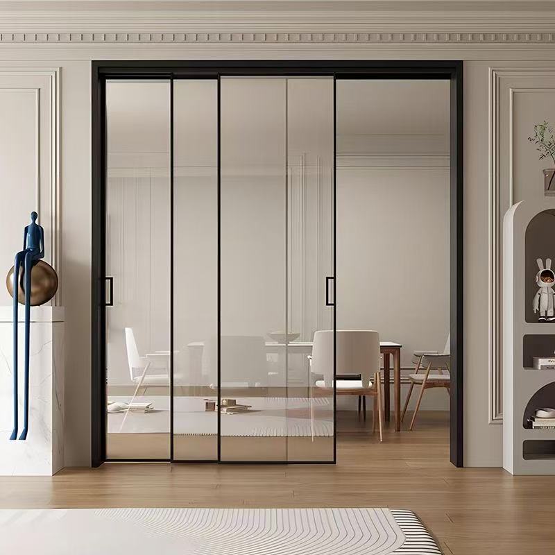 Manufacturer of High-End, Elegant, Ultra-Narrow Frame Sliding Doors, Modern Minimalist Glass Sliding Doors for Kitchen and Living Room