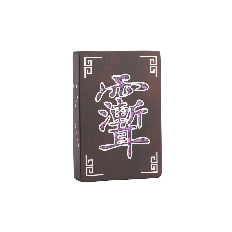 雷击枣木玉化料镶嵌原矿朱砂紫薇讳镶嵌渐变色吊坠北斗七星脖挂|undefined