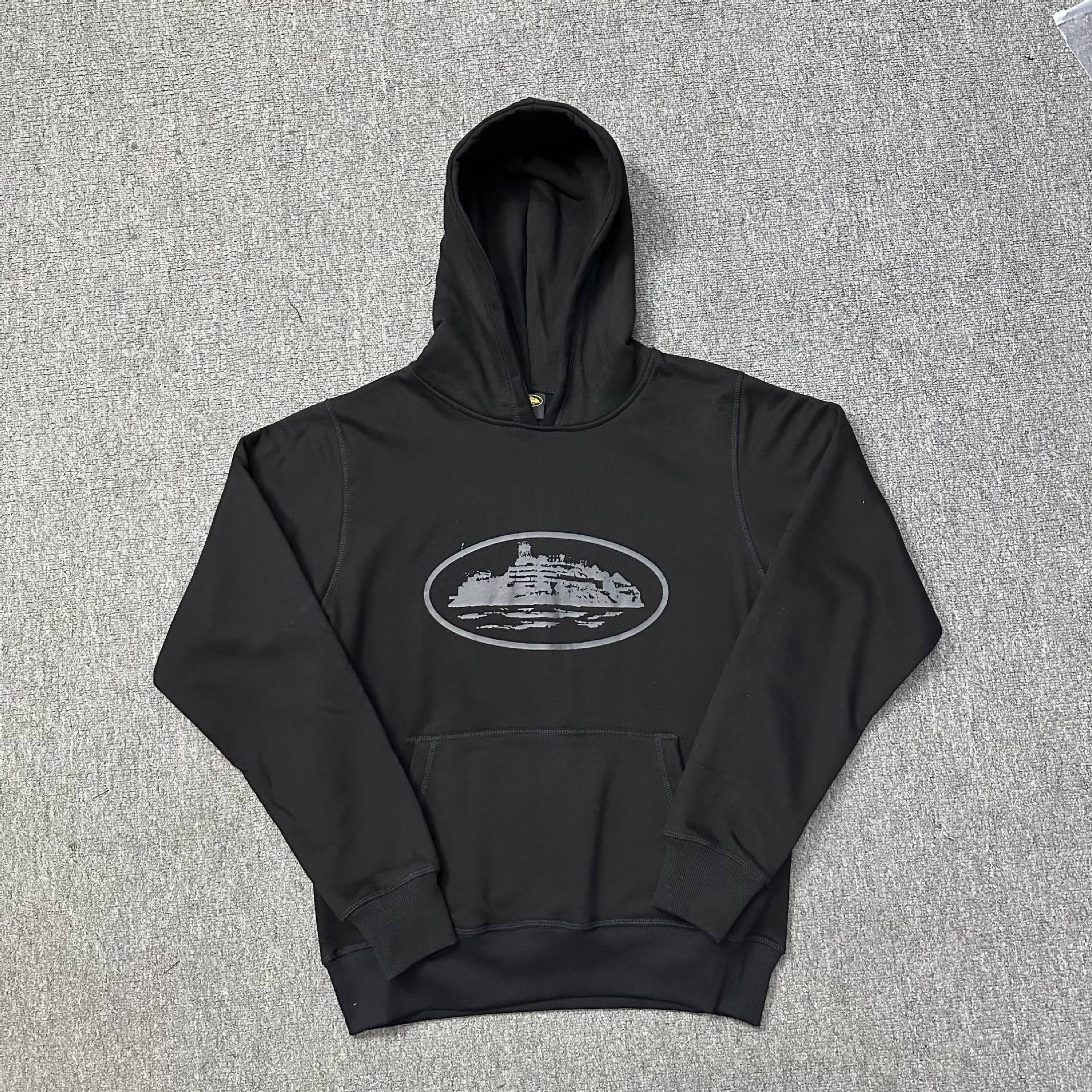 Corteiz marca de moda estadounidense Alcatraz con cremallera sudadera con capucha suelta traje de calle con estampado de letras suéter hombres