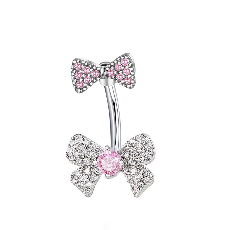 Sexy Navel Belly Button Ring With Shiny Zircon Fashion Jewelry_voghion.com