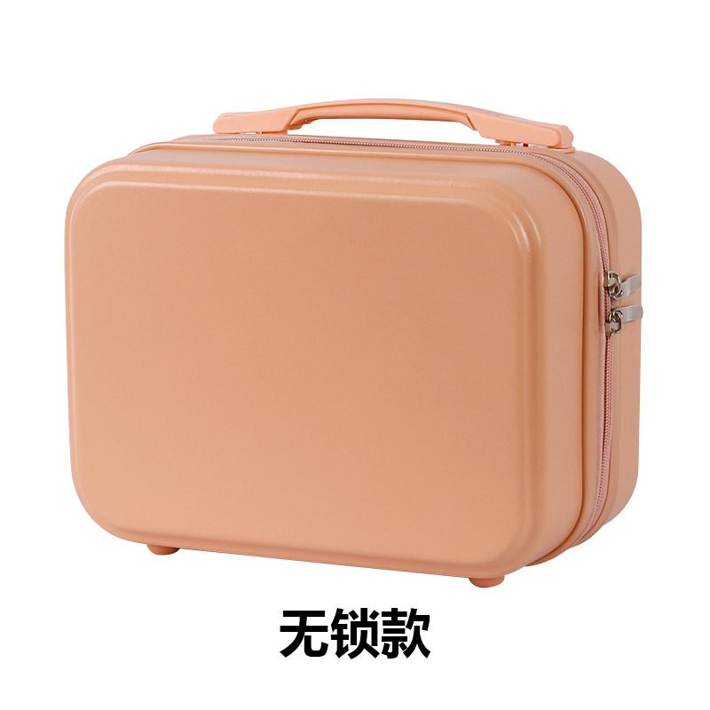 Maleta Linda bolsa de cosméticos de 14 pulgadas caja pequeña cremallera Mini caja de almacenamiento de corta distancia caja de regalo con bolsa de regalo de mano