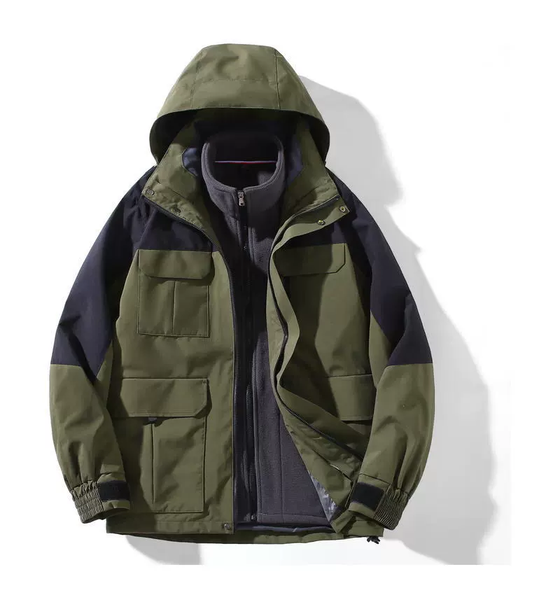 Штурмовая одежда с печатным логотипом три в одном наружная водонепроницаемая съемная ветровка осенью и зимой