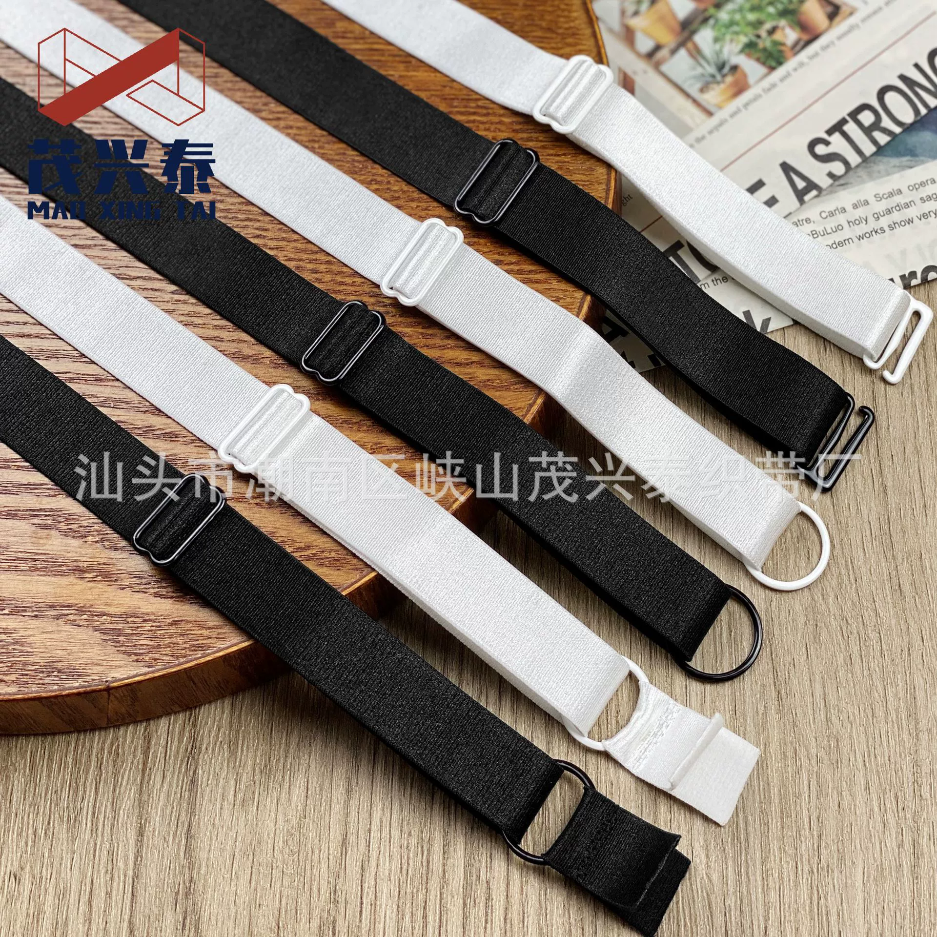 Матовый глянцевый эластичный бюстгальтер Готовый плечевой ремень Эластичный ремешок Парик из нейлоновой ленты Функциональное регулируемое полотенце из полиэстера