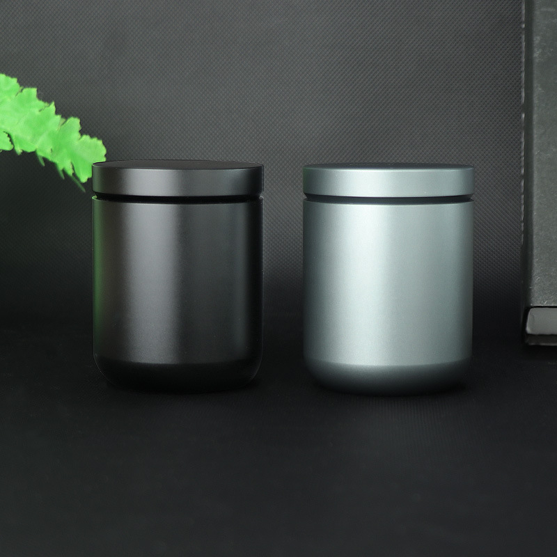 Aleación de aluminio engrosada impermeable sellado tanque de almacenamiento medicina té caja de almacenamiento a prueba de humedad simple regalo de gran capacidad caja de la medicina